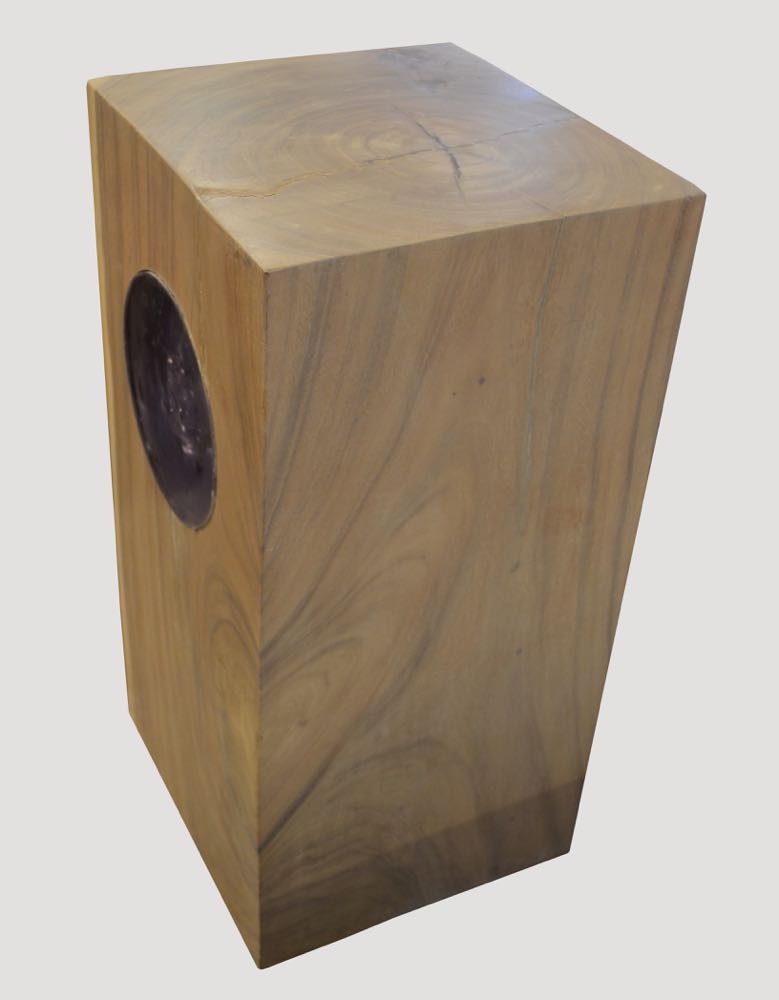 St. Barts Suar Wood Pedestal with Resin
