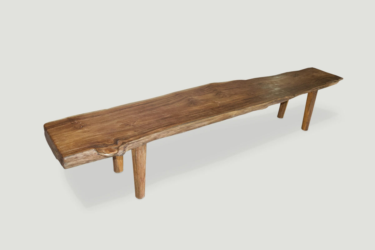 Live Edge Teak Bench