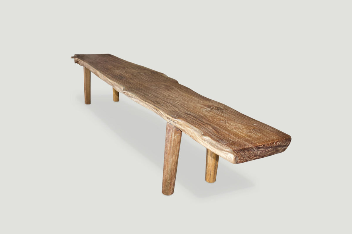 Live Edge Teak Bench