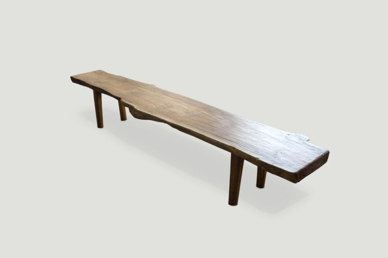 Live Edge Teak Bench