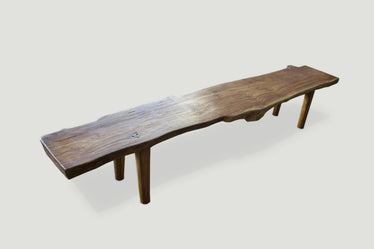 Live Edge Teak Bench