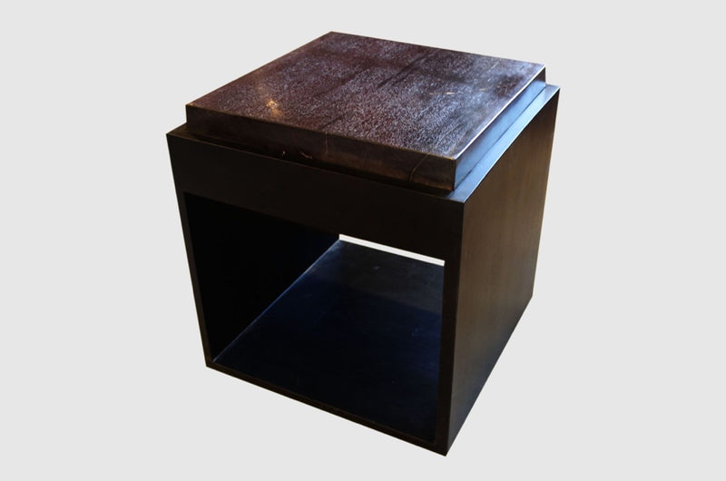 Petrified Wood Slab With Minimalist Teak Base
