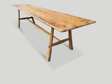 Mid Century Couture Hand Carved Dining Table or Console