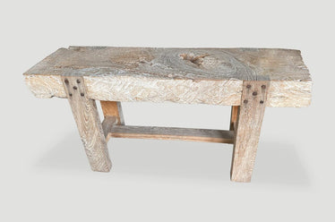 Impressive Log Style Console Table