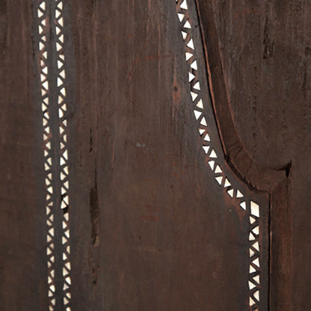 Antique Temple Door With Shell Inlay