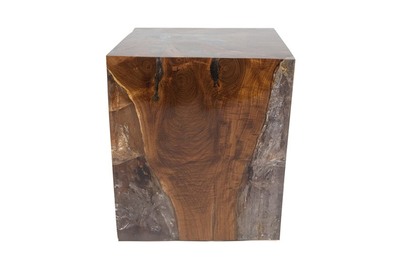 Cracked Resin Side Table