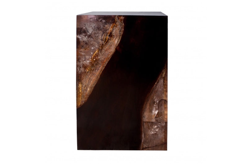 Cracked Resin Side Table