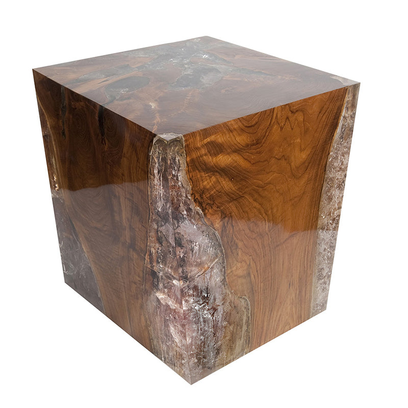 Cracked Resin Side Table