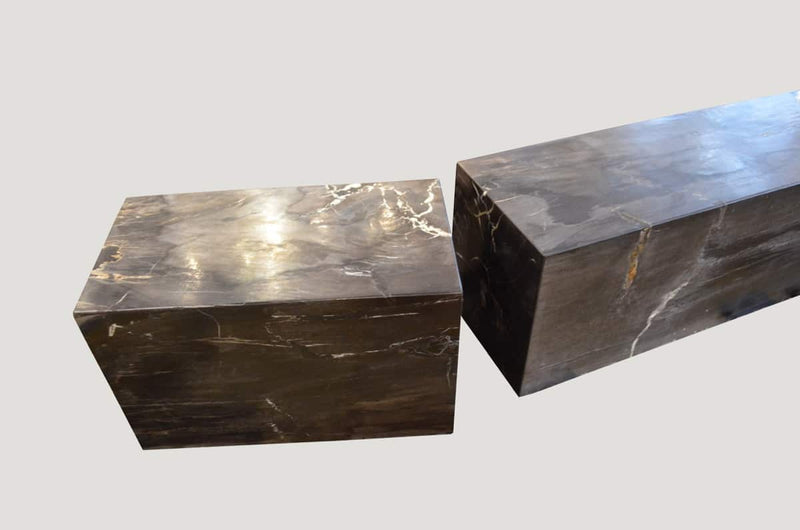 Petrified Wood Log Bench