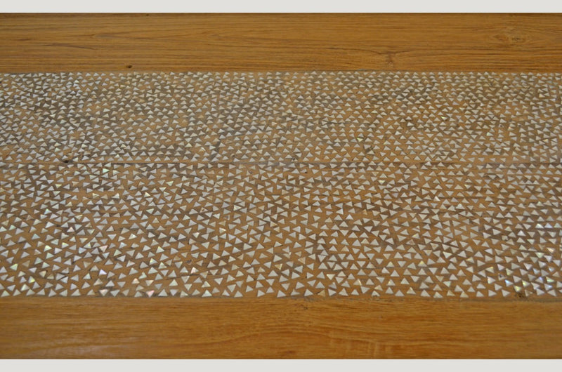 Shell Inlay Teak Dining Table