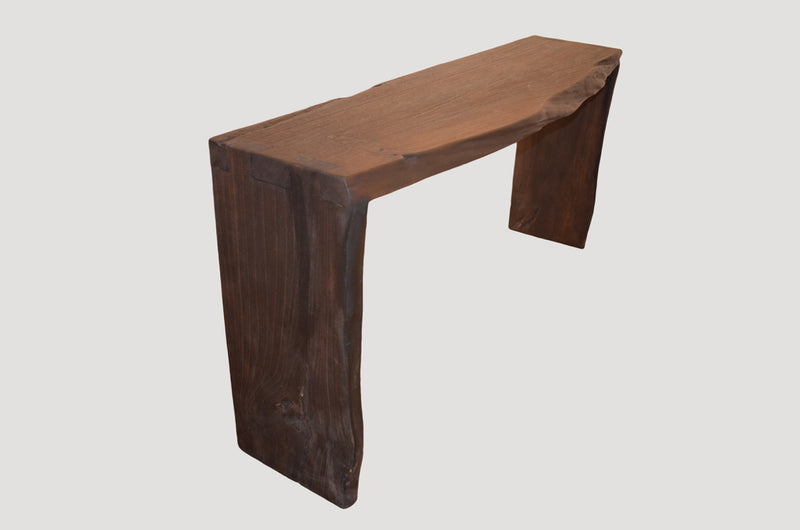 Single Burnt Teak Console