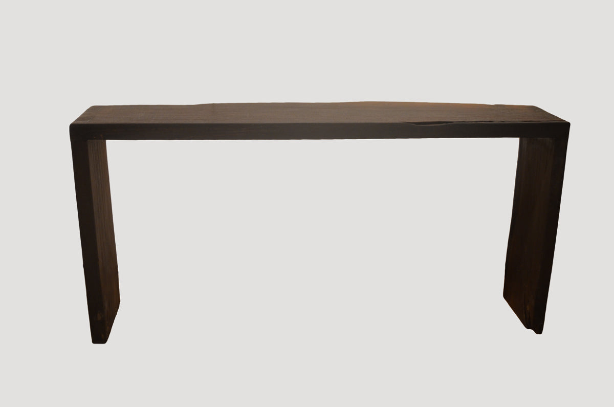 Single Burnt Teak Console