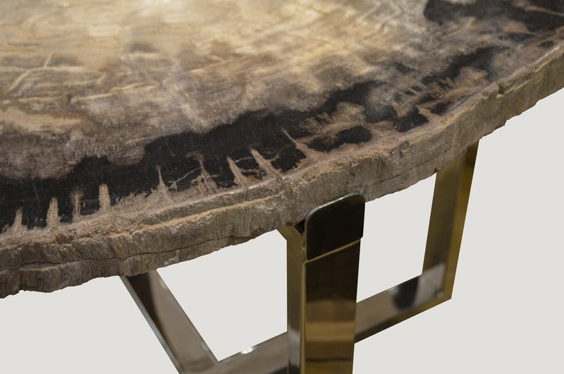 Petrified Wood Slab Side Table