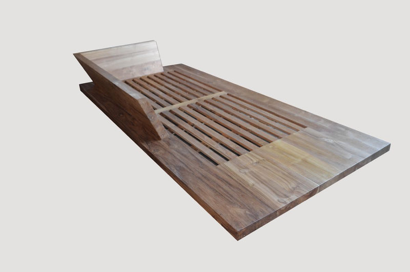 Slatted Teak Chaise