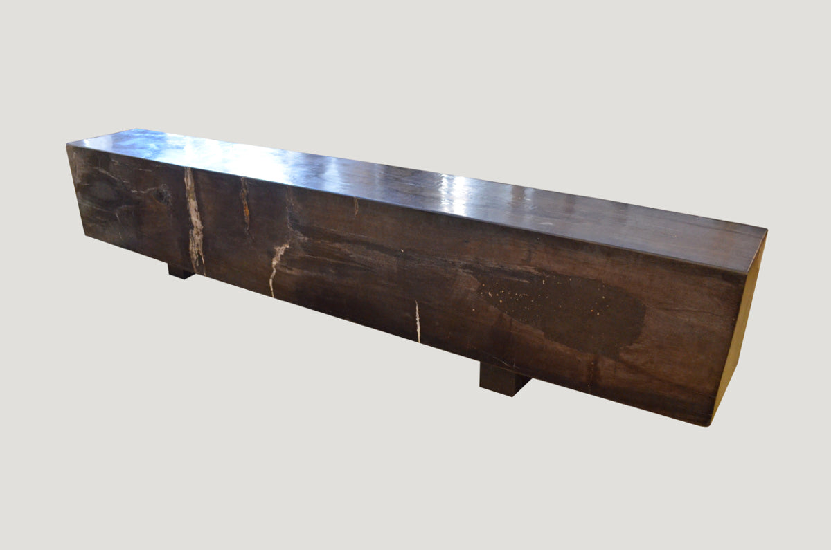 Petrified Wood Log Bench
