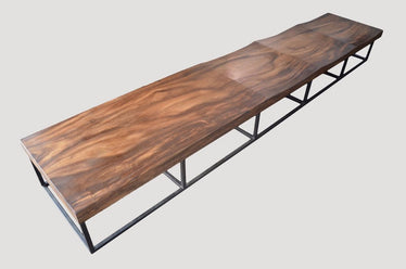 Long Wave Suar Wood Bench