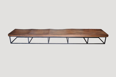 Long Wave Suar Wood Bench