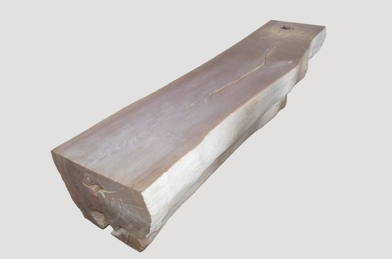 Single Teak Log Bench - Coffee Table