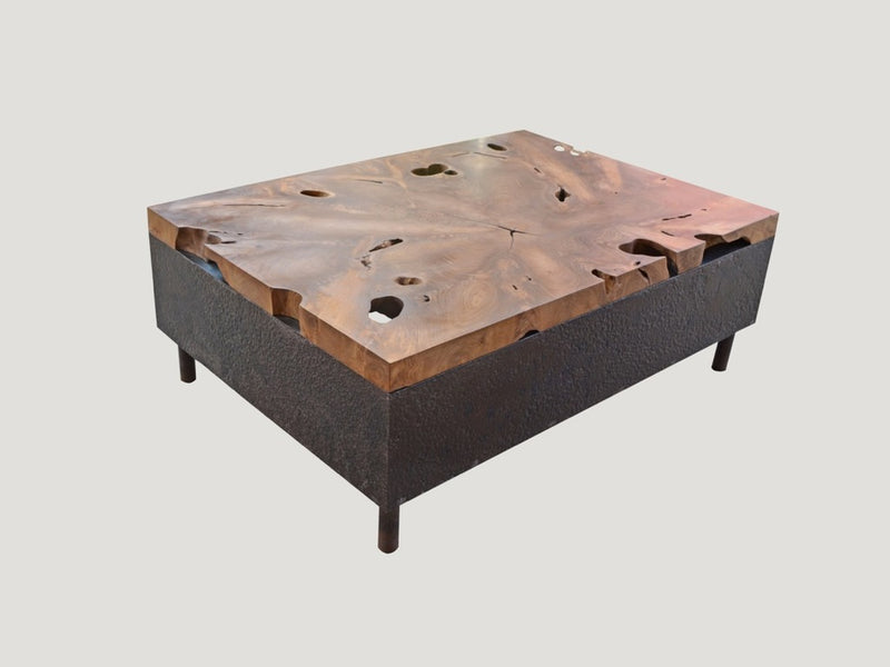 Teak & Metal Coffee Table