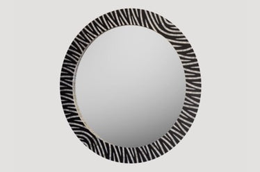 Black and White Shell Mirror