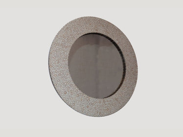 Bamboo Inlay Round Mirror