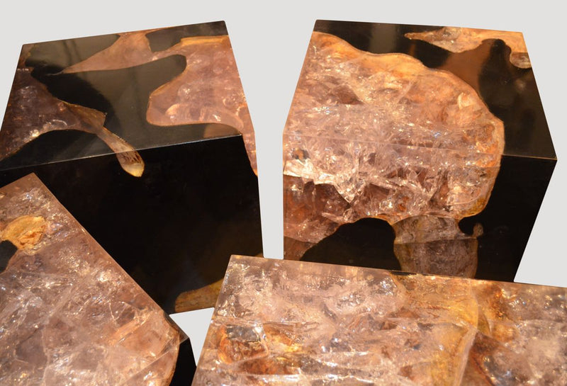 Cracked Resin Cocktail Table