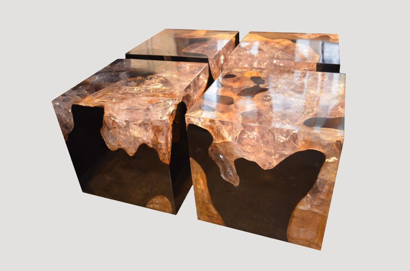 Cracked Resin Cocktail Table