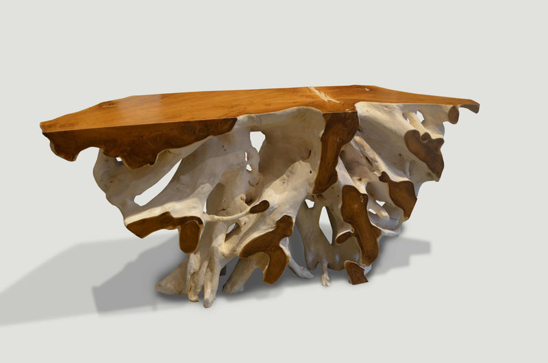 Two Toned Organic Teak Console
