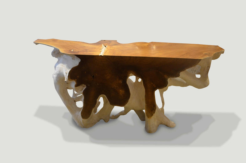 Two Toned Organic Teak Console