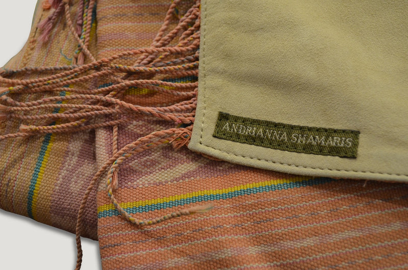 Antique Textile Backed in Suede