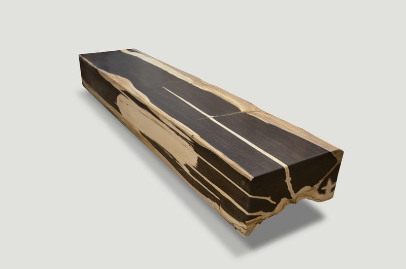 Super Smooth Petrified Wood Log Bench