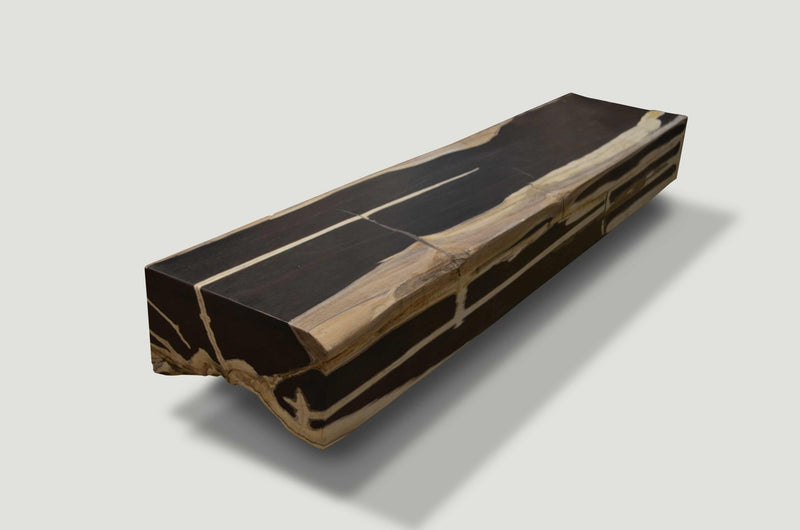 Super Smooth Petrified Wood Log Bench
