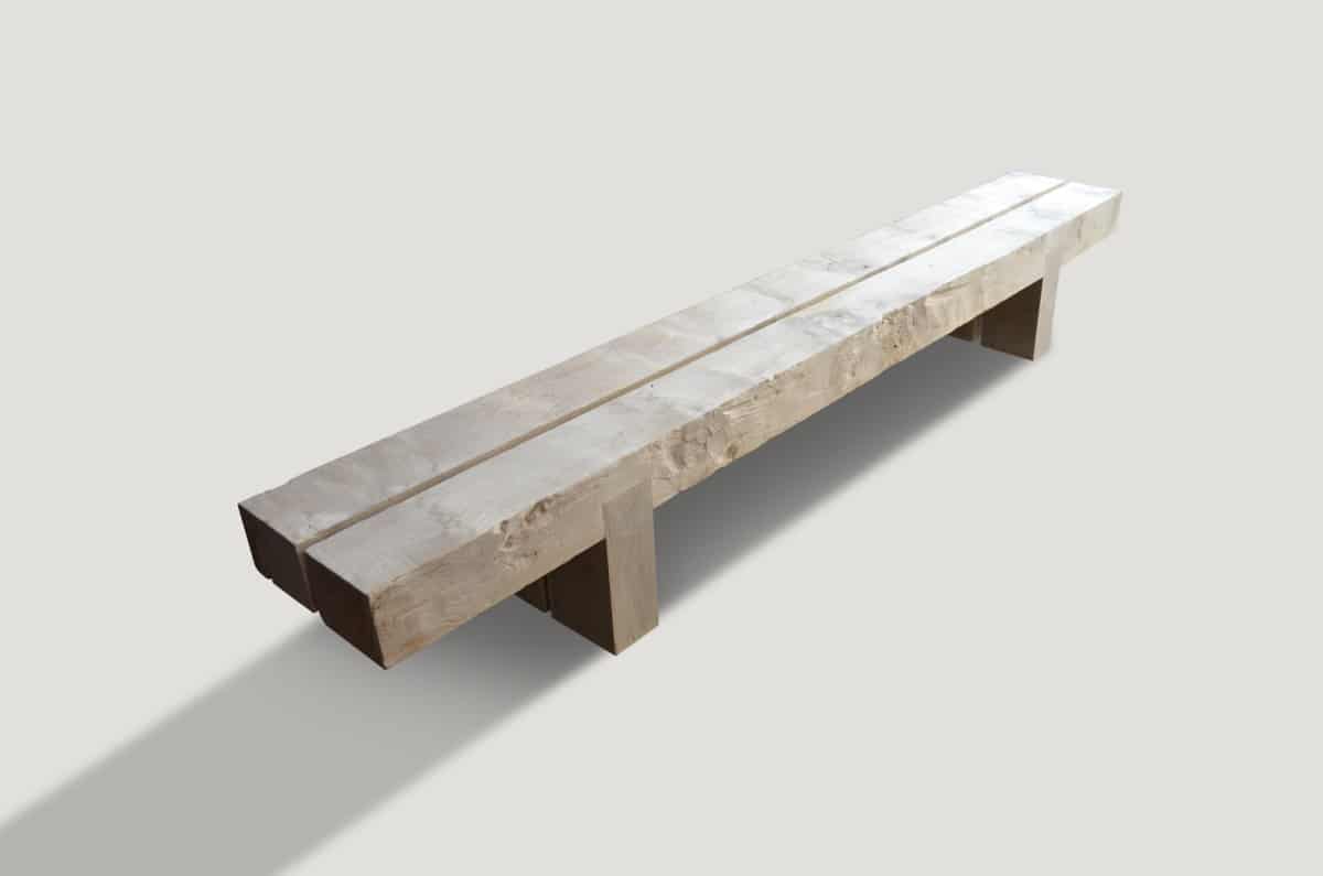 St. Barts Teak Log Bench