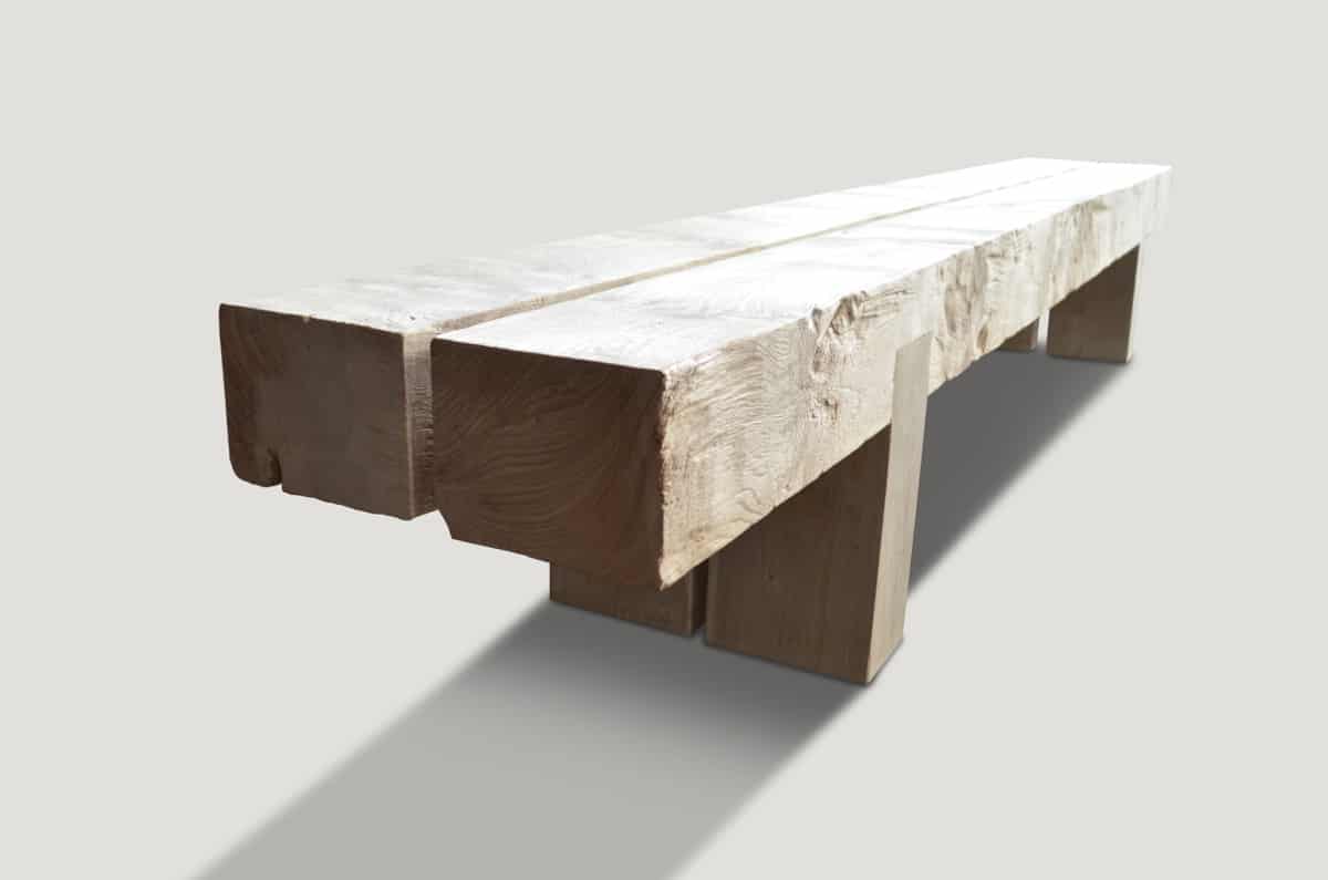 St. Barts Teak Log Bench