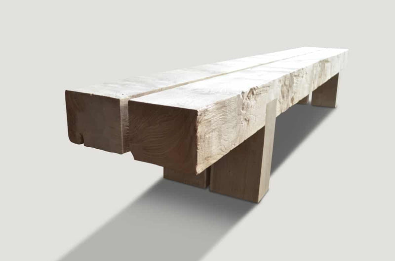 St. Barts Teak Log Bench