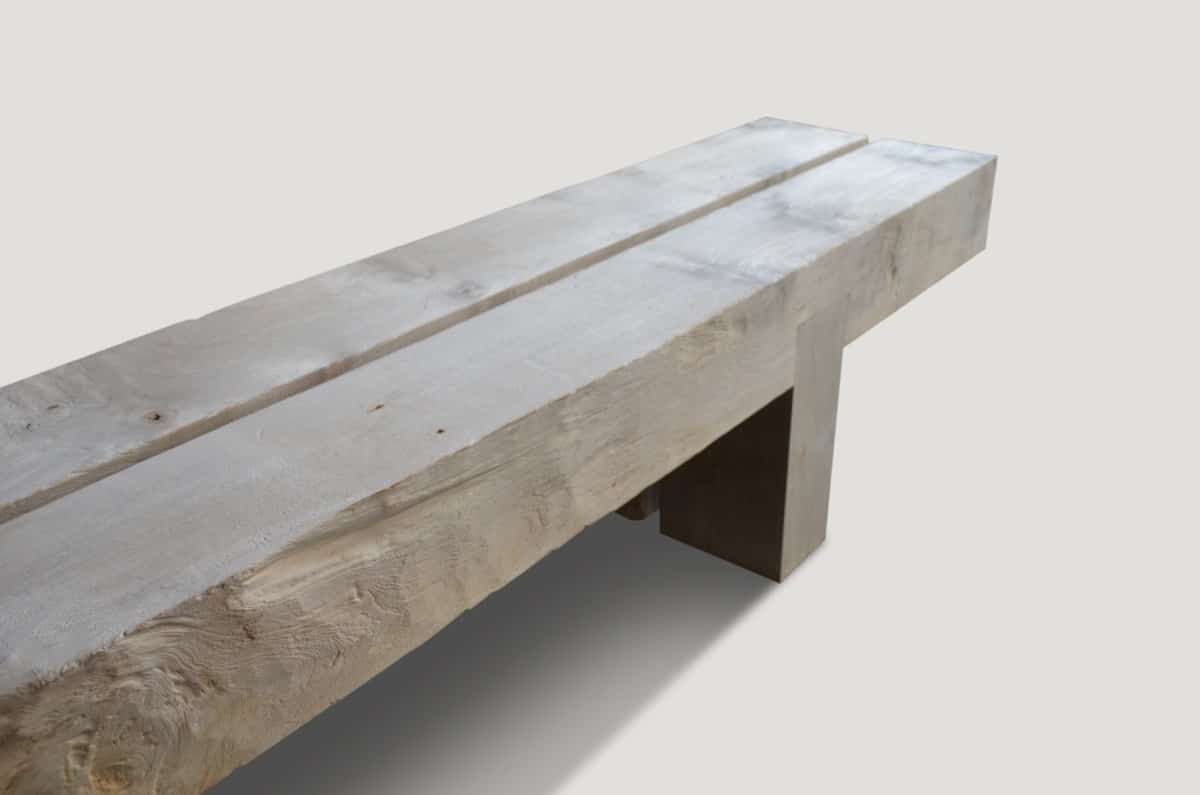 St. Barts Teak Log Bench
