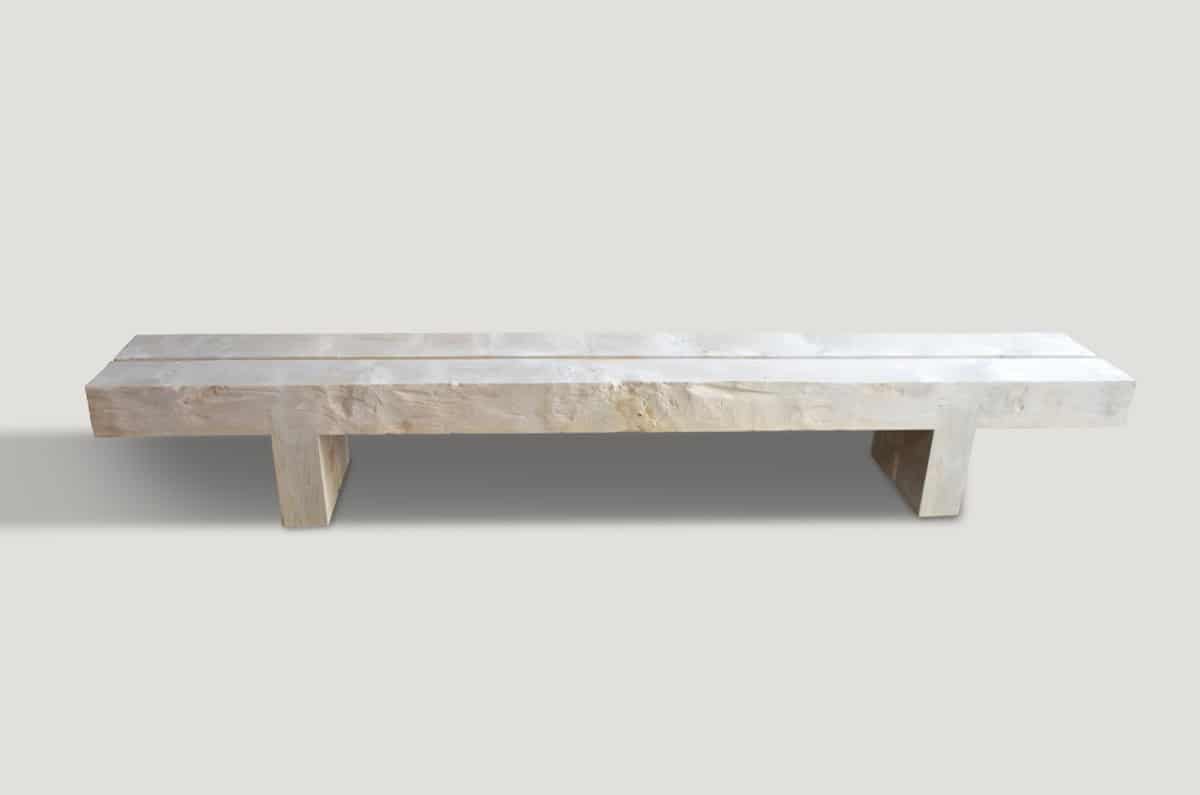 St. Barts Teak Log Bench