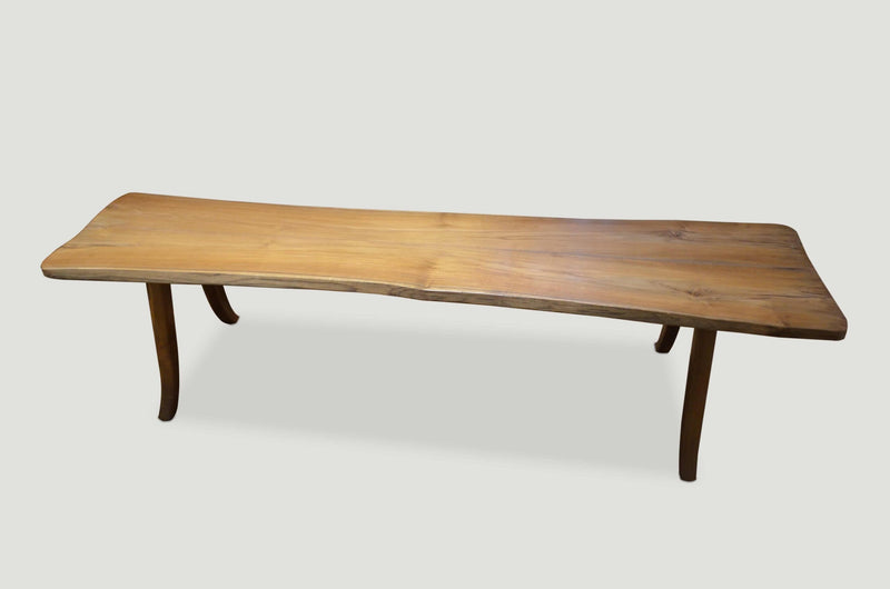 Live Edge Teak Bench