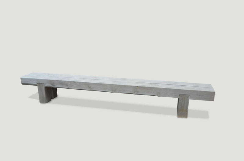 St. Barts Long Teak Log Bench