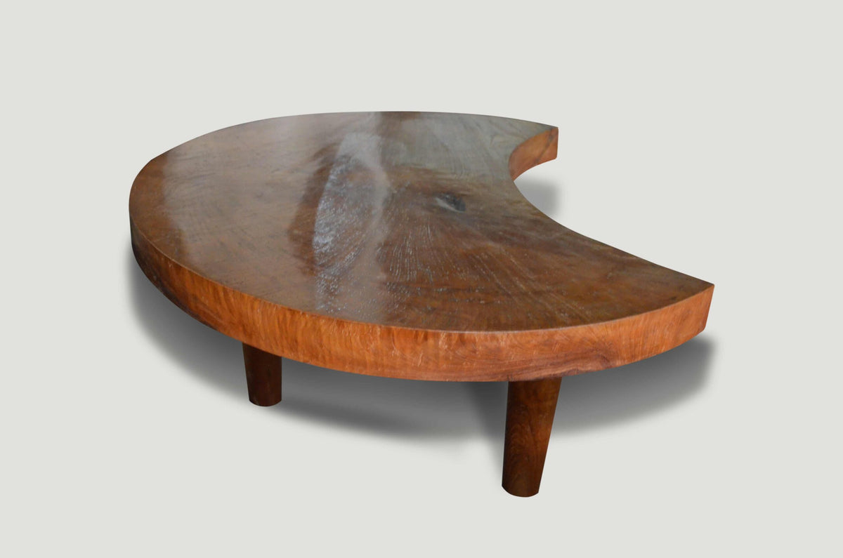 Mid Century Style Organic Teak Coffee Table