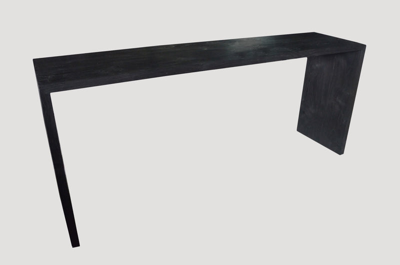 Waterfall Triple Burnt Teak Console
