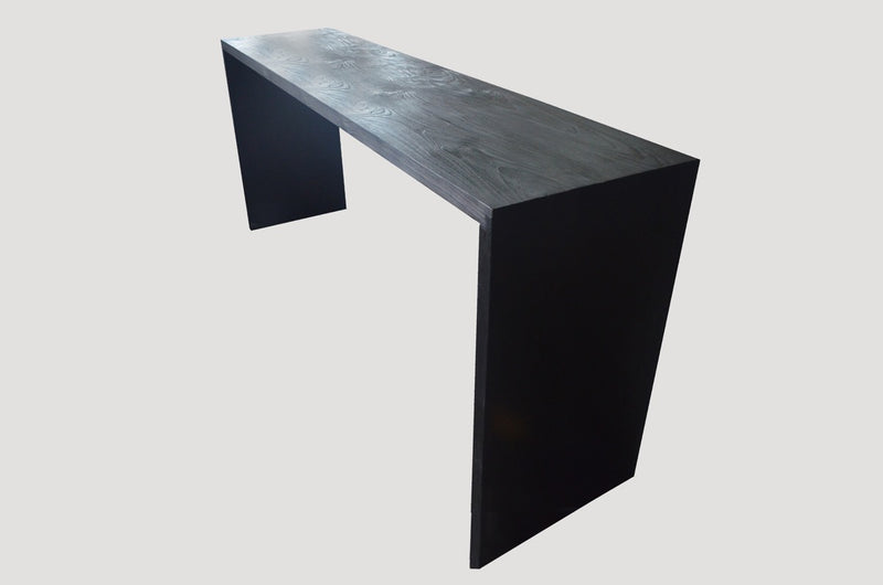 Waterfall Triple Burnt Teak Console