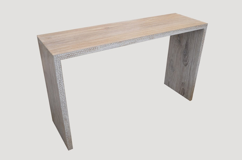 St. Barts Teak Console with Shell Inlay