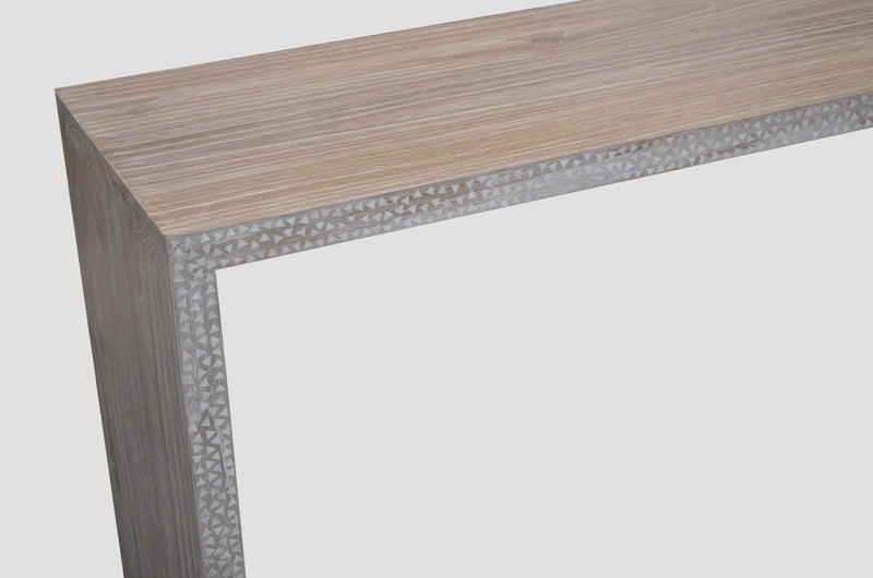 St. Barts Teak Console with Shell Inlay