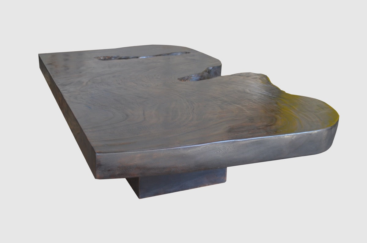 Single Burnt Suar Wood Coffee Table
