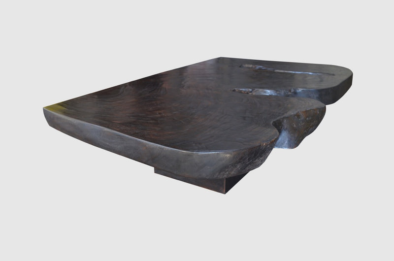 Single Burnt Suar Wood Coffee Table