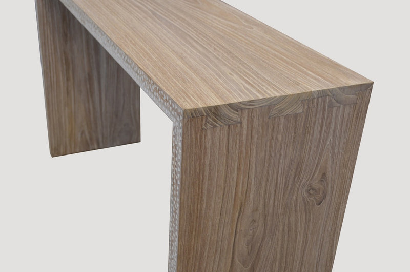 St. Barts Teak Console with Shell Inlay