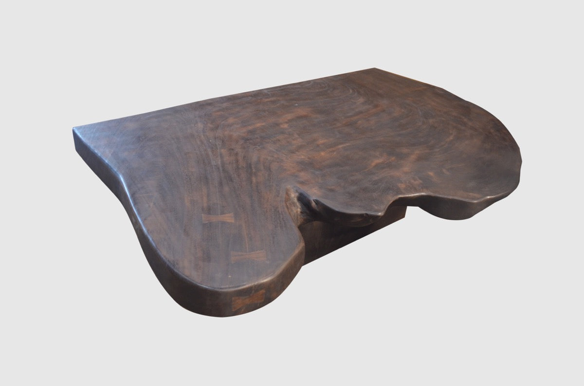 Single Burnt Suar Wood Coffee Table