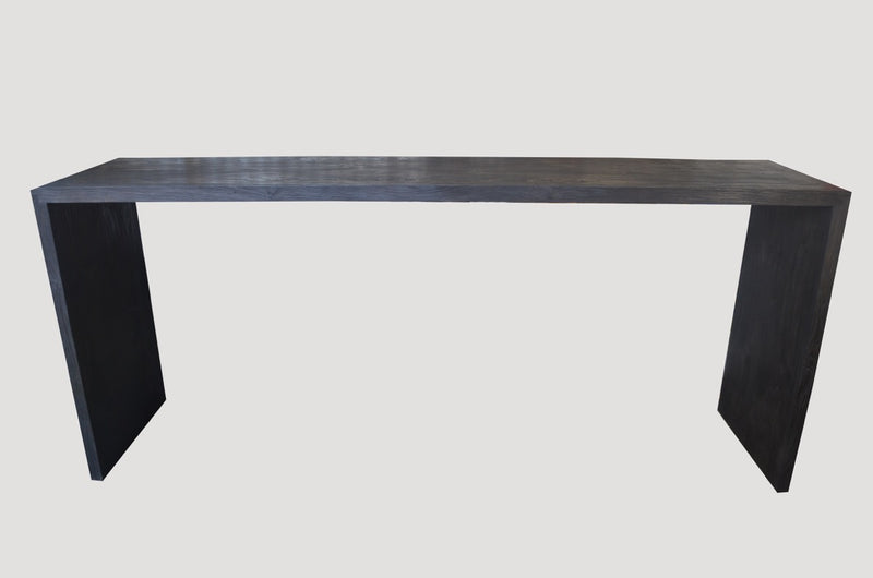 Waterfall Triple Burnt Teak Console