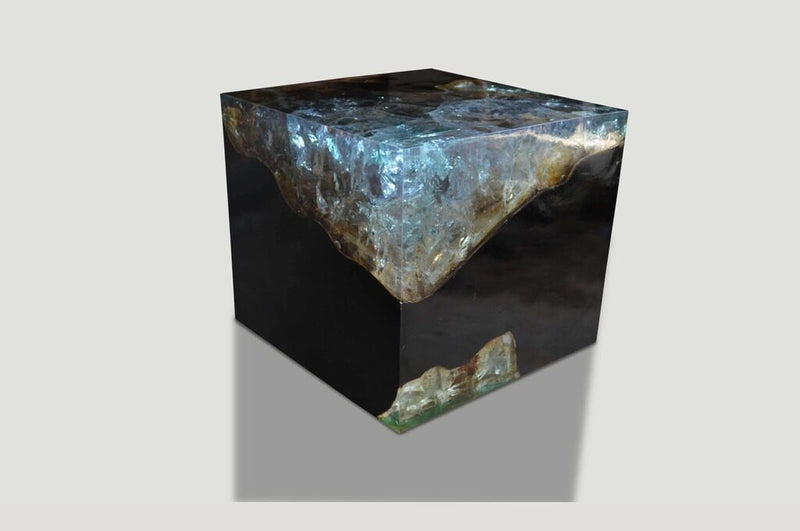Cracked Resin Side Table